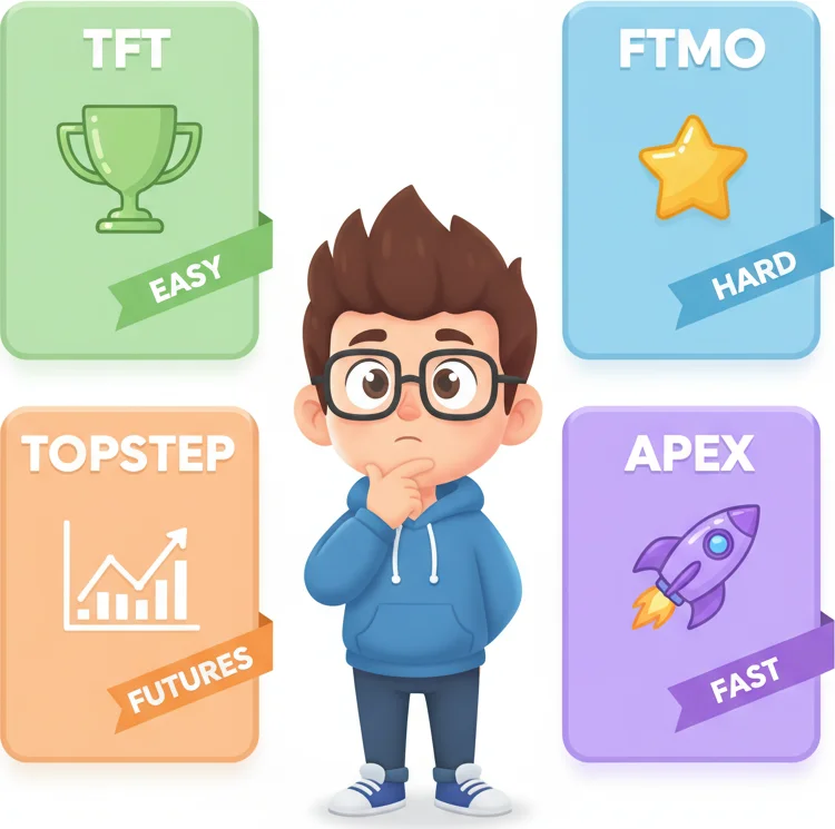 Best Prop Firms for Beginners in 2026 (Ranked by Difficulty — Honest Review) — section illustration